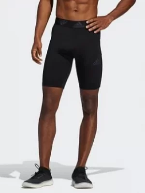 Image of adidas Techfit 3-stripes Short Tights, Black, Size S, Men
