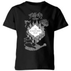 Image of Harry Potter The Marauder's Map Kids T-Shirt - Black - 7-8 Years
