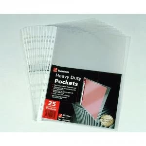 Image of Rexel Heavy Duty Side Opening Pocket 20x Packs of 25x