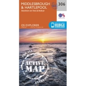 Image of Middlesbrough and Hartlepool, Stockton-on-Tees and Redcar by Ordnance Survey (Sheet map, folded, 2015)