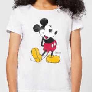 Image of Disney Mickey Mouse Classic Kick Womens T-Shirt - White