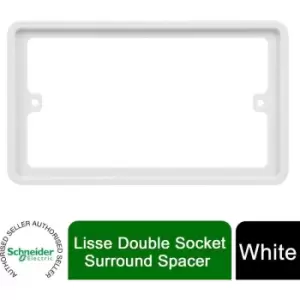 Image of Schneider Electric Lisse Double Socket Surround Spacer GGBLSPC2S White