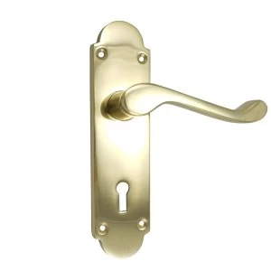 Image of Select Hardware 150mm Richmond Lock - Polished Brass