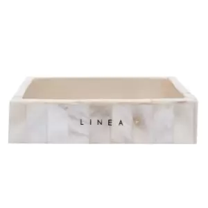 Image of Hotel Collection Mother of pearl soap dish - White