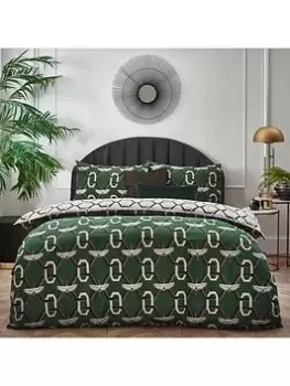 Image of Furn Avalon Duvet Cover And Pillowcase Set - Green