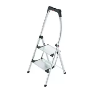 Image of Escabeau pliant marche plateforme y comp. 2 hauteur de la plate-forme 490 mm alu