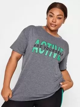 Image of Yours #be elf Active Top Charcoal, Grey, Size 20, Women