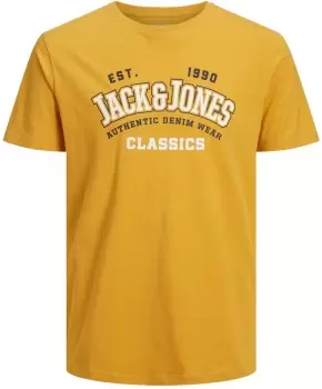 Image of Jack & Jones Logo Tee T-Shirt yellow