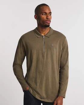 Image of Jack & Jones Long Sleeve Zip Polo
