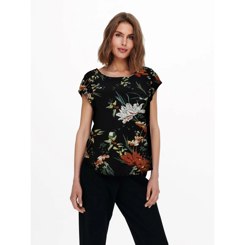 Image of Only Vic AOP Top Womens - Black 8