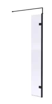 Image of Nuie 300mm Wetroom Swing Screen - Matt Black