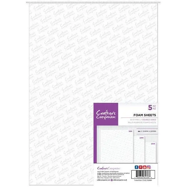 Image of Crafter's Companion A4 Double Sided Foam Sheets Pack of 5