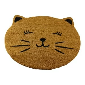 Image of Coir Doormat, Cat Design