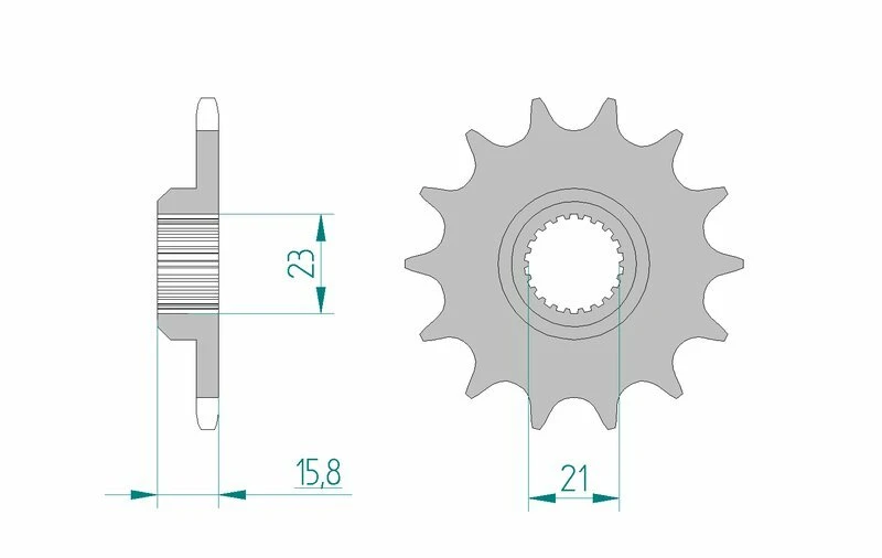 Image of AFAM Steel Standard Front Sprocket 21504 - 520