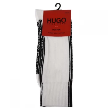 Image of Hugo Boss Tape Logo Socks White