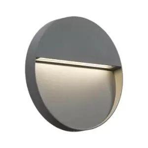 Image of Knightsbridge LED Round Wall/Guide light - Grey, 230V IP44 4W