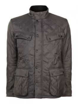 Image of Mens Barbour Quilted international ariel polar jacket Charcoal