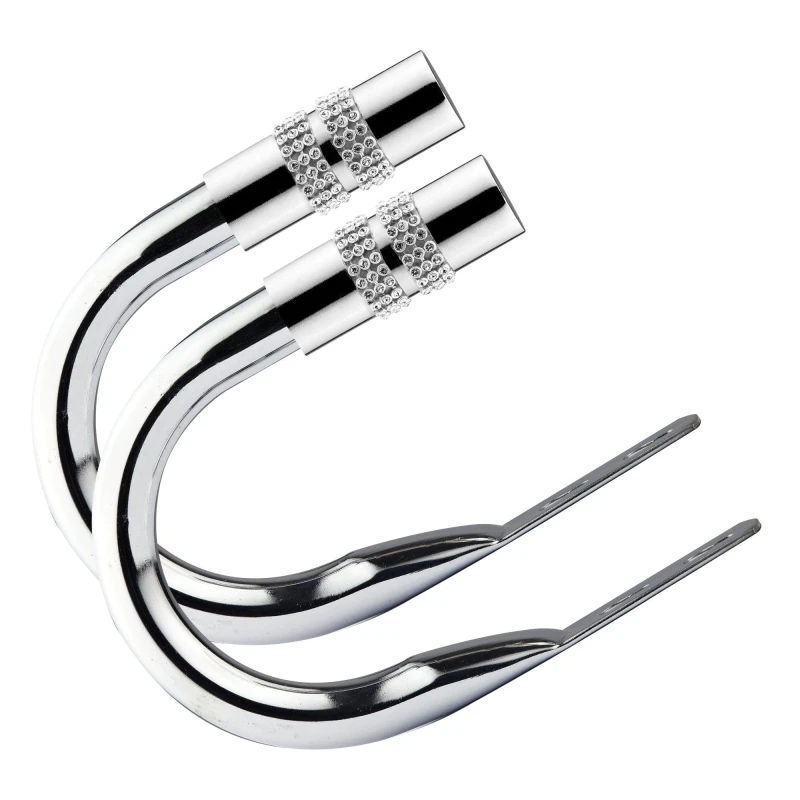 Image of Emma Barclay Diamante Pair of Curtain Holdback Tiebacks Curtain Poles Hold Back Silver 71175011000