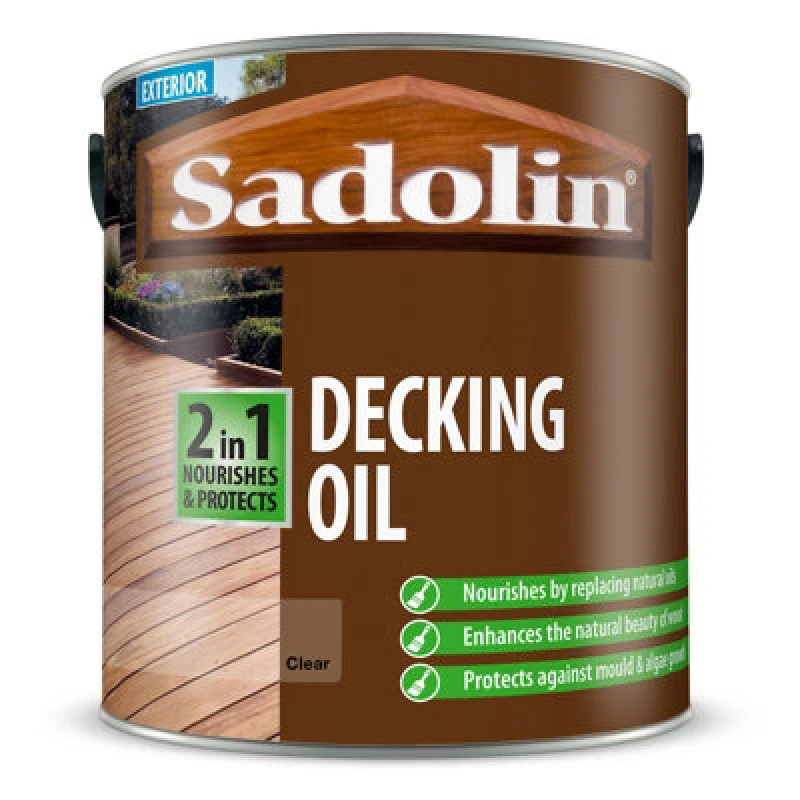Image of Sadolin 2 In 1 Decking Oil - Clear - 2.5L