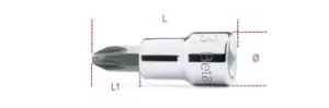 Image of Beta Tools 910 PH 3/8" Square Drive Phillips Bit Socket Driver PH3 009100473