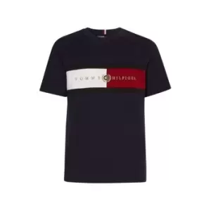 Image of Tommy Hilfiger Icon Insert T Shirt - Blue
