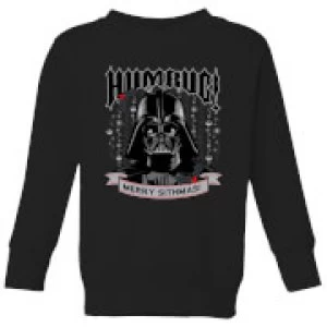 Image of Star Wars Darth Vader Humbug Kids Christmas Sweatshirt - Black - 9-10 Years
