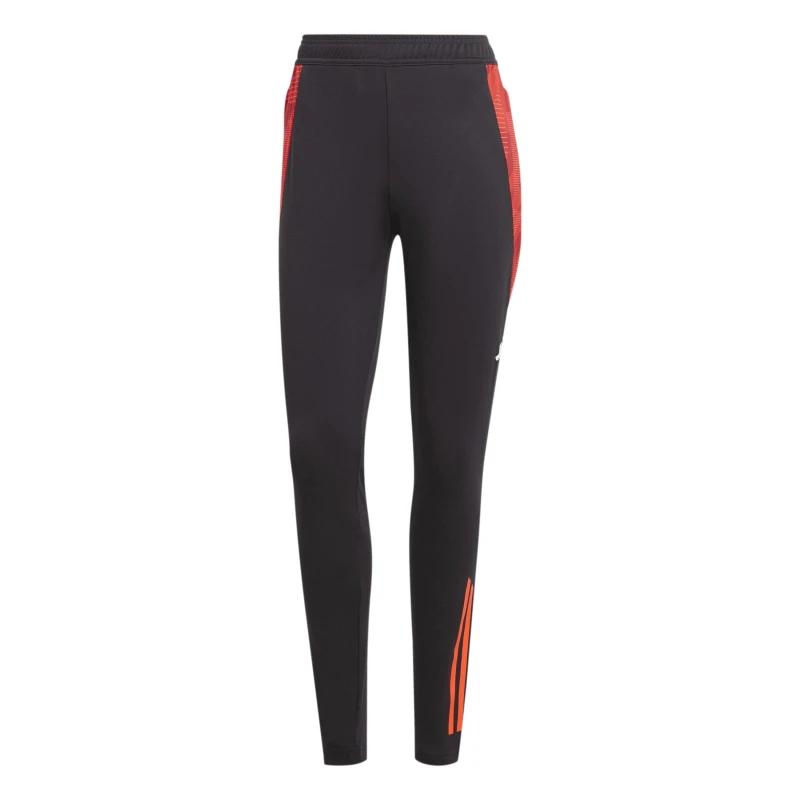 Image of adidas Womens Tiro24 Performance Tracksuit Bottoms Black/Solar Red female 6 (XXS)