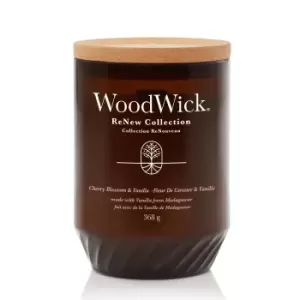 Image of Woodwick Cherry Blossom & Vanilla Scented Candle 368g