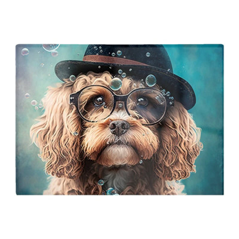 Image of Warren Reed Designer Cavapoo Dog Splashart Chopping Board