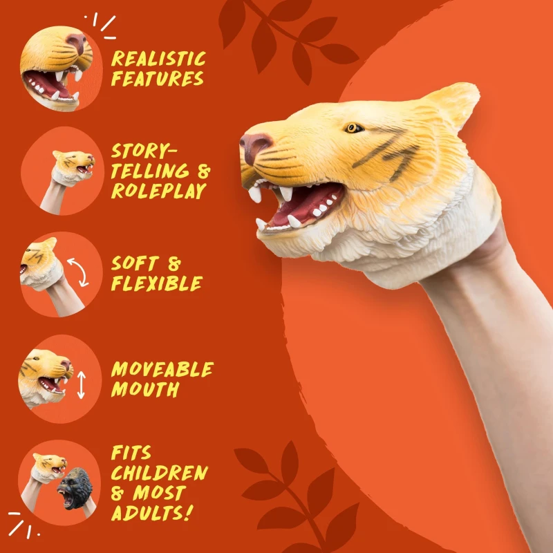 Image of Wild Thingz Hand Puppet - Tiger Multi unisex