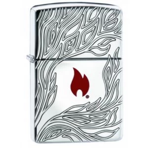 Image of Zippo Flame High Polish Chrome Armor Windproof Lighter