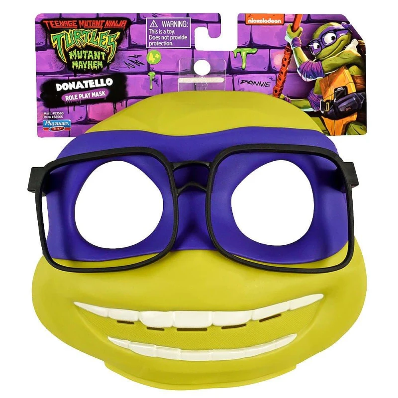 Image of Nickelodeon TMNT: MUTANT MAYHEM DONATELLO ROLE PLAY MASK - Black One Size