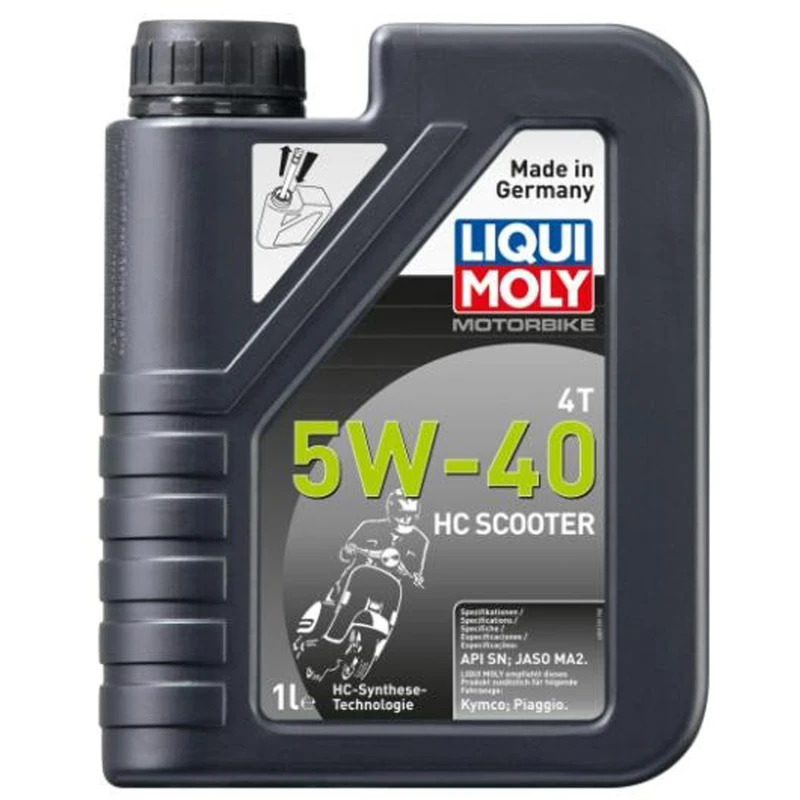 Image of Liqui Moly 20829 Motorbike Engine Oil 4T 5W-40 Scooter 1L 20829