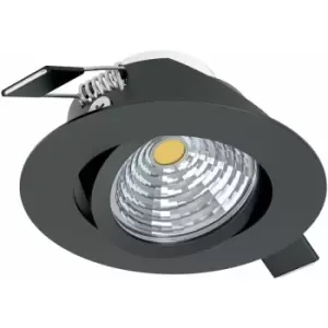 Image of Loops - Wall / Ceiling Flush Downlight Black Aluminium 6W Built in LED 88mm Round