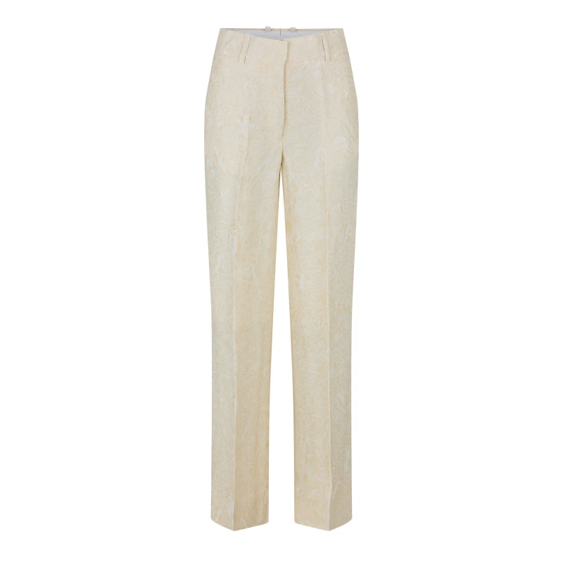Image of Off White Womens Fresco Tailored Straight Leg Trousers Coconut female 4 (3XS)