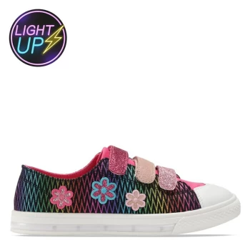 Image of Fabric Flash Canvas Trainers Childrens - Purple