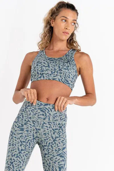 Image of Dare 2b 'Swift' Recycled Q-Wic Plus Low Impact Sports Bra Pale Green