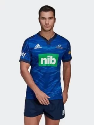 Image of adidas Blues Rugby Replica Home Jersey, Blue, Size L, Men