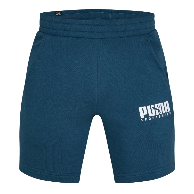 Image of Puma Key Graphic Sweat Short 8 Jogger Mens - Blue Blue XS