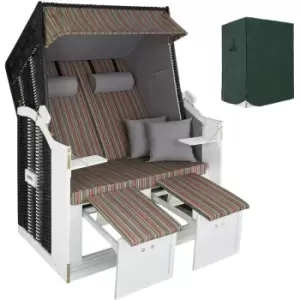 Image of Beach chair with cushions - sun chair, folding beach chair, beach lounger - colourful - colourful