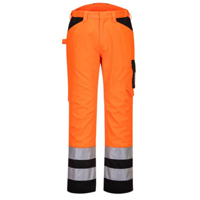 Image of Portwest PW2 Hi Vis Service Trousers PW241OBR32 Colour: Orange / Black