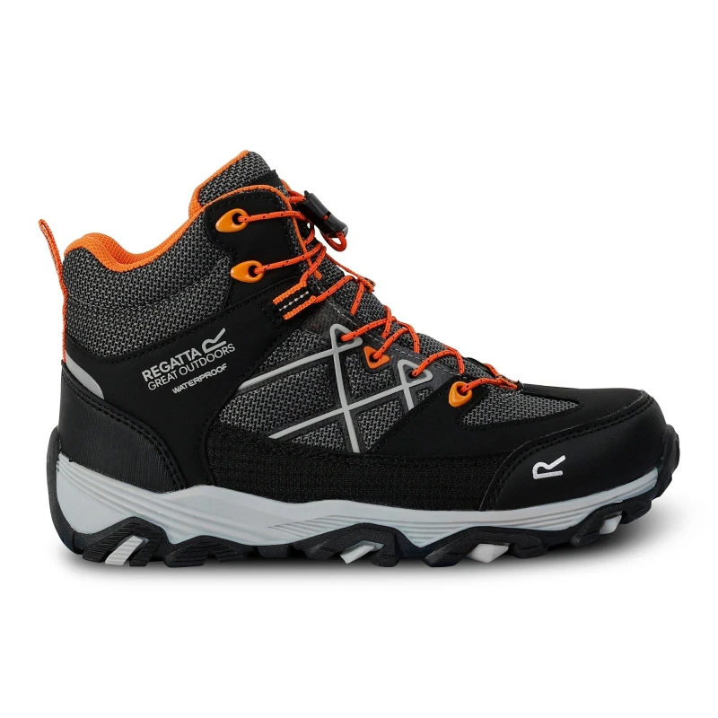 Image of Regatta Boys Samaris III Walking Boots UK Size 13 (EU 32) Black/Granit RKF834B-9V8-13