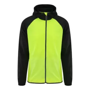 Image of AWDis Just Cool Mens Contrast Windshield Jacket (XL) (Electric Yellow/Jet Black)