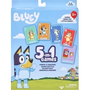 Image of Bluey 5 in 1 Card Game Set