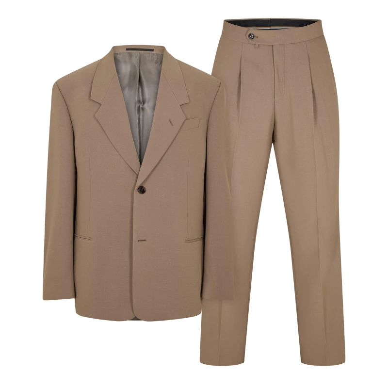 Image of Boss Mens Perses/Juno Suit Open Beige male 38 (48)