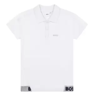 Image of Boss Logo Polo Shirt - White