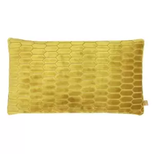 Image of Rialta Geometric Rectangular Cushion Pollen, Pollen / 30 x 50cm / Polyester Filled
