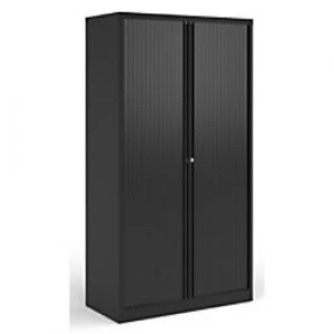Image of Bisley Tambour Cupboard Lockable Steel & Aluminium DST78K 1000 x 470 x 1970 - 1985mm Black