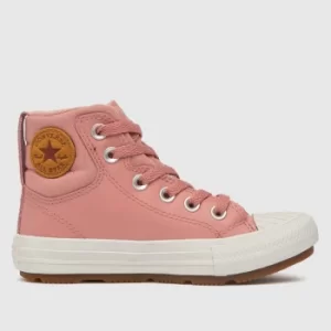 Image of Converse Pale Pink Berkshire Boot Trainers Junior