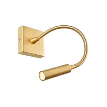 Image of Leds-c4 Lighting - Leds-C4 Tip - LED Wall Reading Light Satin Gold Touch dimmer 174lm 3000K